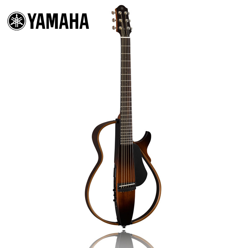 YAMAHA雅马哈吉他SLG200S/SLG200N民谣古典吉它旅行便携可接耳机电箱琴 SLG200S民谣棕色