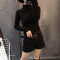 2019韩版新款半高领打底衫加绒长袖女装t恤洋气秋冬内搭修身上衣潮 杏色（磨毛款） XL