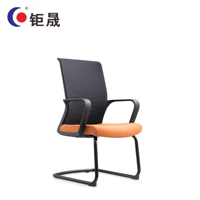 钜晟 办公椅网布人体工学员工椅弓形会议椅ZCH-223C 橙色