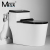 曼戈夫卫浴（MANGROV）马桶连体式大冲力大口径超漩式坐便器家用地排节水静音座便器 250/350/400/300MM 250MM 黑色脲醛盖板【大口径80MM】【免费安装】