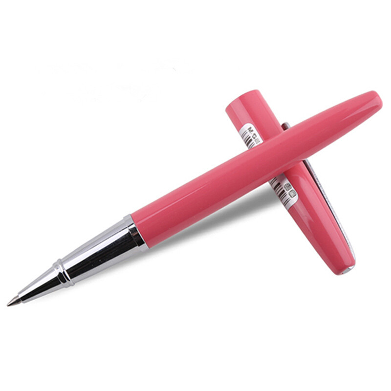 晨光(M&G)ARP48301希格玛宝珠笔 0.5mm 办公商务签字笔 彩色全金属笔身礼盒装 中性笔水笔圆珠笔 粉色