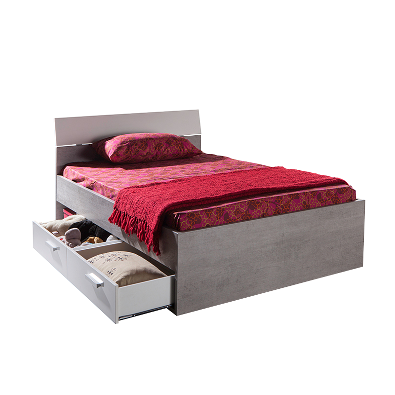 康铂萨（Composad） 意大利进口床 米佩亚斯1.2米床 卧室主卧单/双人床 意式现代简约床家具 灰白