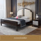 拉菲伯爵 床 现代床 床双人床 卧室家具美式 高端美式床 皮床 婚床 实木床 木质皮质床 C款1.8m单床+床头柜*2+床垫