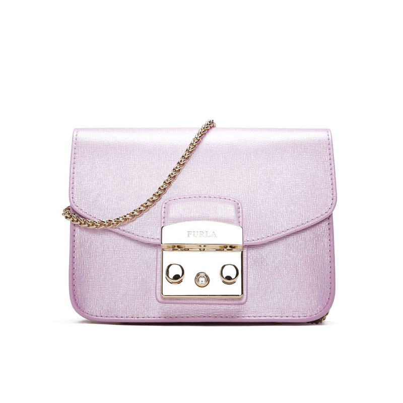 FURLA/芙拉 女包METROPOLIS迷你链条斜挎单肩小方包 BGZ7 金色