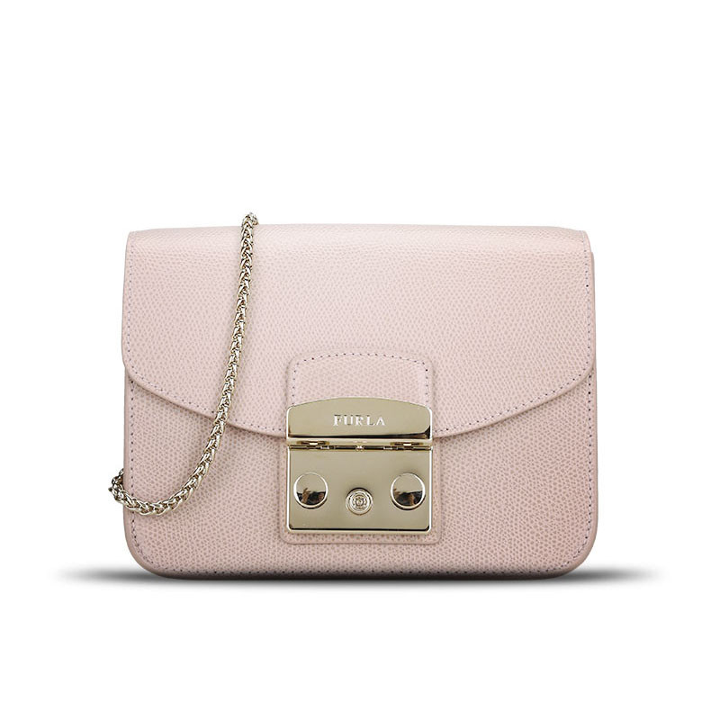 FURLA/芙拉 女包METROPOLIS标志性锁扣 经典小方包 BGZ7 裸色