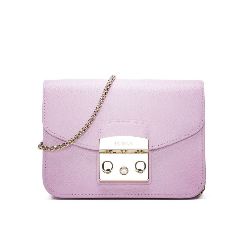 FURLA/芙拉 女包METROPOLIS标志性锁扣 经典小方包 BGZ7 丁香紫