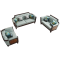 美式实木沙发组合小户型皮艺沙发轻奢客厅 B款单人位