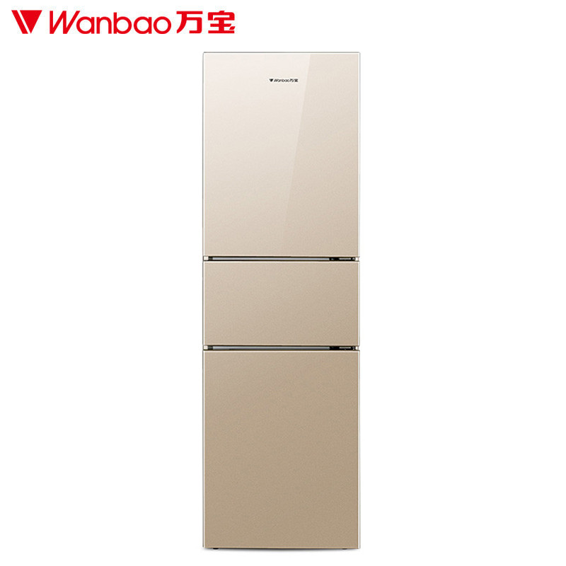 万宝（wanbao）BCD-205SDSN 205升三门三开门冰箱 分类保鲜 节能静音 中门软冷冻 家用直冷小冰箱