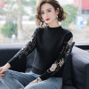 鄂尔多斯市羊绒衫女士100%羊毛衫女秋冬装保暖针织打底衫宽松大码半高领套头百搭毛衣女装冬毛衣套头宽松大码显瘦羊绒打底衫 2XL适合125-140斤 363高领蓝色
