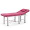 苏宁好店折叠床批发院专用按摩床推拿床美体家用艾灸床理疗床26269新款_857 加粗190*80粉条圆头+凳子-特大款