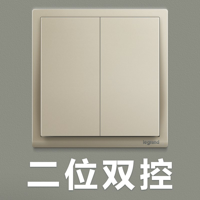 罗格朗(Legrand)五孔墙壁家用暗装开关插座朗淳香槟金色墙上暗线86型5孔带USB面板多孔双控电源插座 二开双控 朗淳香槟金