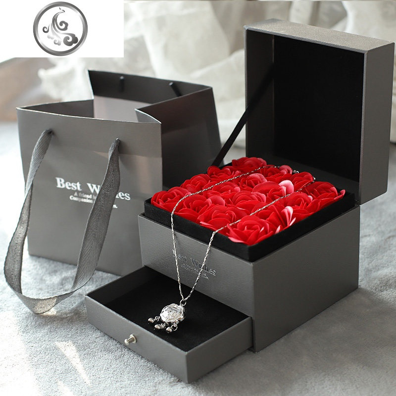 长命锁项链女款纯银999银锁吊坠成人复古大人简约小众平安锁骨链 【大号】升级七夕花盒+顺丰包邮+(下单即送证书)