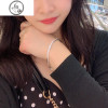满天星手镯女纯银网红实心999足银镯子银饰品首饰生日送妈妈 满天星手镯一个25克+玫瑰礼盒