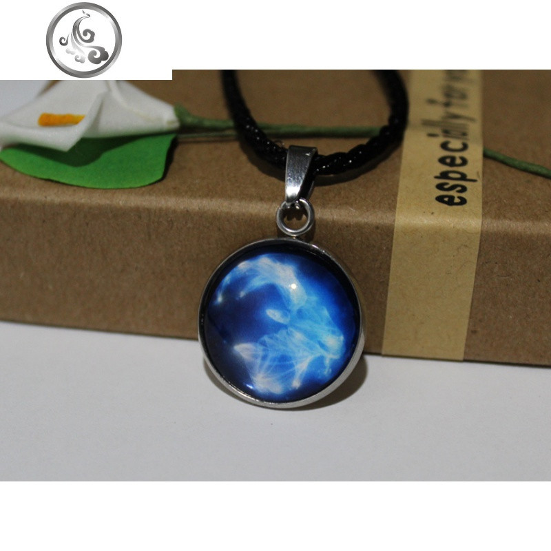 十二星座夜光版不色男女学生日韩版钛钢个性吊坠挂饰品 摩羯座钛钢版