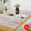 透明餐桌布pvc软桌垫防水防油防烫免洗塑料水晶板台布茶几垫_907 100*100cm 波兰菊2.0mm