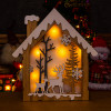 ins北欧风木质XMAS圣诞树老人房子桌面挂饰摆件圣诞装饰品 RL-11XMAS带帽木质摆件_557_997