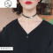 吊坠项链女潮网红气质小众设计锁骨链项圈冷淡风短款颈带脖子饰品_1 25#燕子+蓝珠