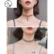 吊坠项链女潮网红气质小众设计锁骨链项圈冷淡风短款颈带脖子饰品_1 2#爱心款
