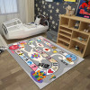 儿童房地毯公主房少女地毯瑜伽爬行毯床边毯客厅卧室机洗_312 160×200送门垫 卡通红钻