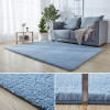 冬季羊毛绒客厅茶几小地毯加厚保暖卧室满铺装饰床边毛毯地垫_288 2x1米 蓝灰色