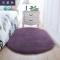 卧室床边地毯家用毛绒毯榻榻米垫子ins少女满铺床前加厚地垫_718_672 60x160CM 灰紫色椭圆