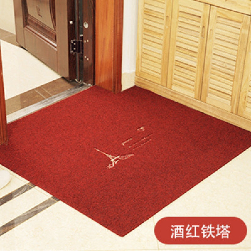 厨房地垫进地垫入户垫卫生间吸水脚垫卧室口地毯玄关垫子_116 0.5x1.2（加厚款） 酒红色铁塔
