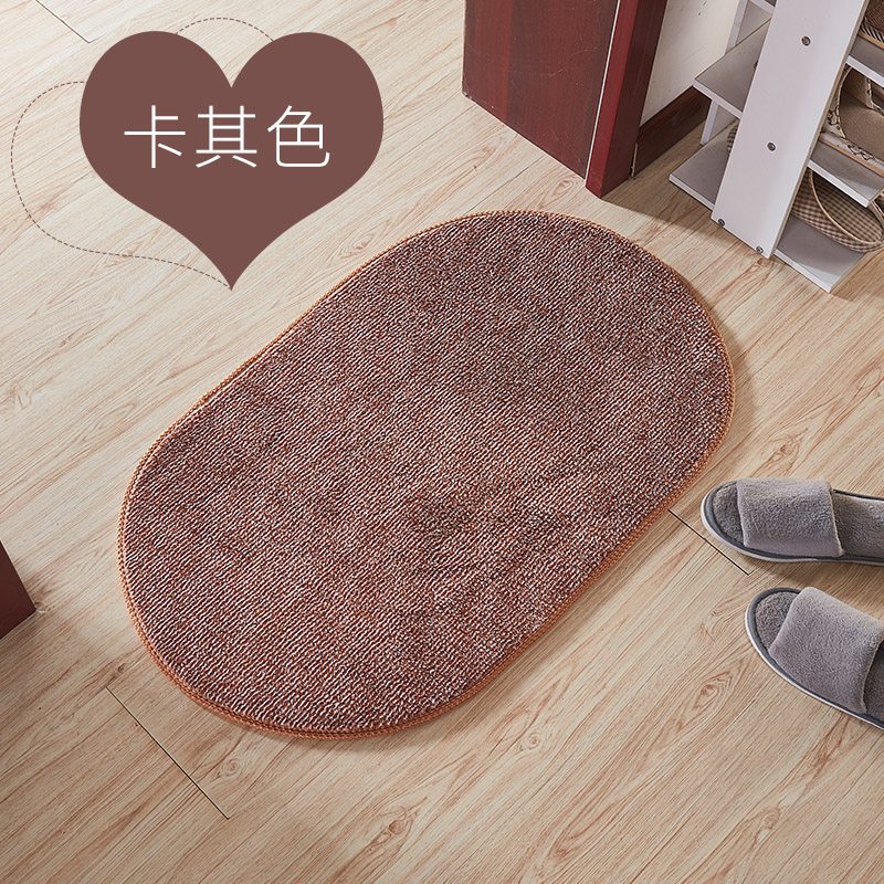 垫子垫地家用卫生间口地垫垫进ins风地毯吸水脚垫浴室防滑 50×120CM 卡其