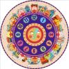 现代简约圆形地毯儿童衣帽间客厅卧室床边转椅机洗电脑椅地垫_538_505 直径1米圆 晚安星星