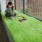 长毛绒飘窗垫卧室装饰窗台垫四季通用毛毛垫子阳台坐垫定做_189 定制 果绿色长毛