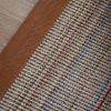 塞尚环保剑麻地毯简约条纹客厅茶几地垫卧室床边毯麻编织垫定制_242 定制 T35+S5橙色布边+防滑胶底