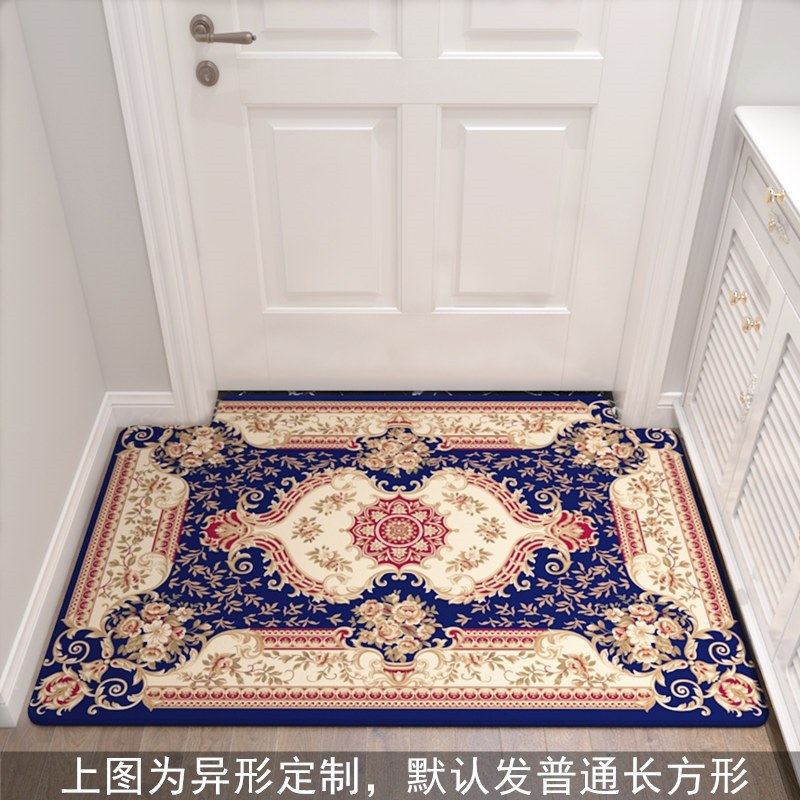 入户地垫垫进踩脚垫子可裁剪口家用欧式客厅厨房地毯卧室_1_187 0.6&times;0.9米（支持裁剪，可定制） 浅紫色TH-红蓝