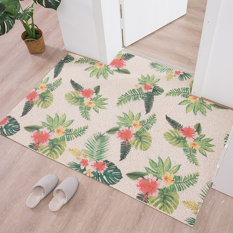 北欧入户地垫网红垫DIY可剪裁脚垫家用定制口玄关地毯_606 80x120cm 花锦世界