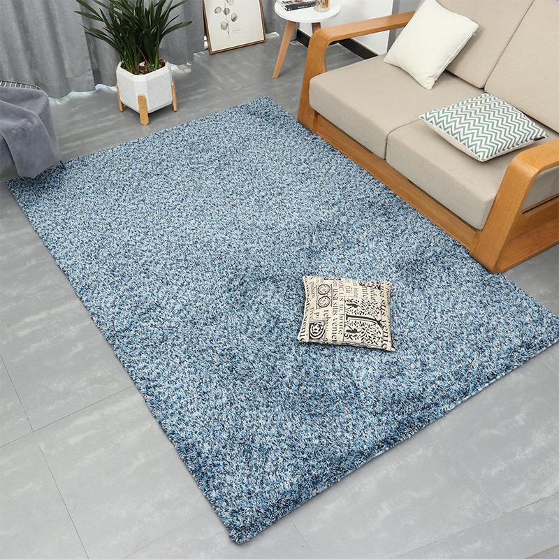 客厅茶几沙发毯北欧现代简约加厚卧室家用_802 160×230CM 深蓝色