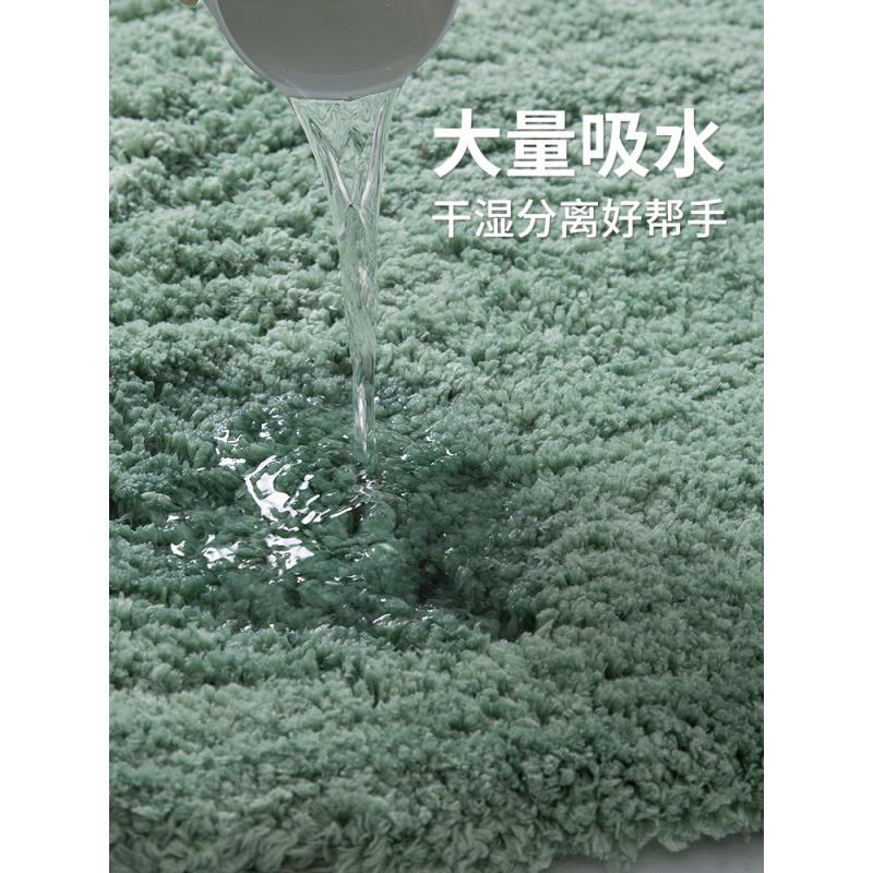 加厚浴室防滑垫卫生间地垫吸水脚垫纯色柔软家用垫卧室地毯_2_177