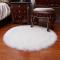 北欧ins长毛绒椅子垫网红凳子圆形坐垫沙发垫仿羊毛餐椅毛毛坐垫_666 50*50方形 米白色