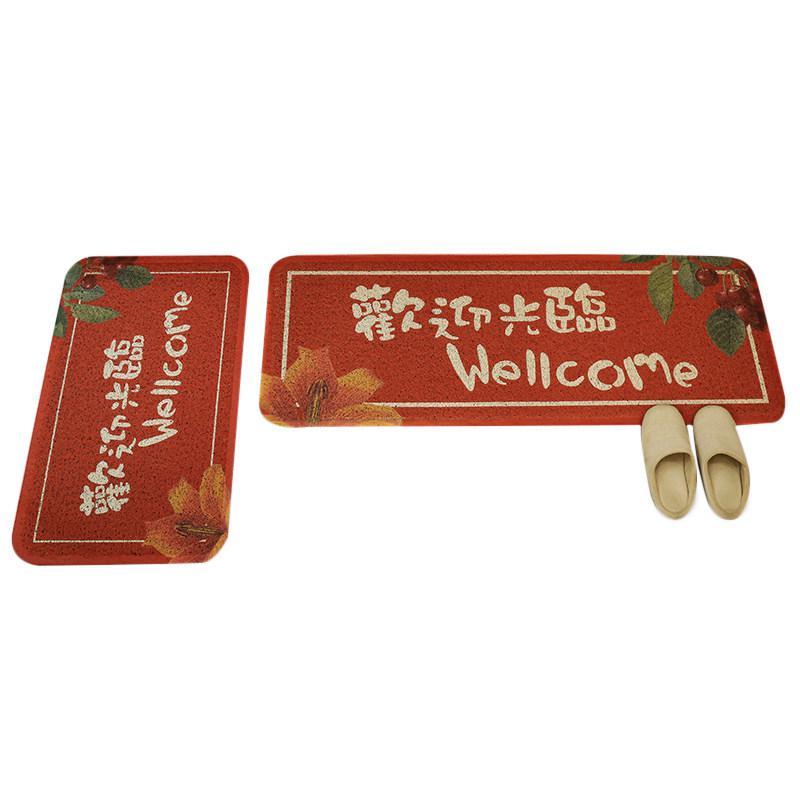 防滑厨房防油地垫pvc厕所防水入户垫进卫浴室脚垫地毯_1_825_783_668_408_591 45*75cm+45*120cm两件装 欢迎光临
