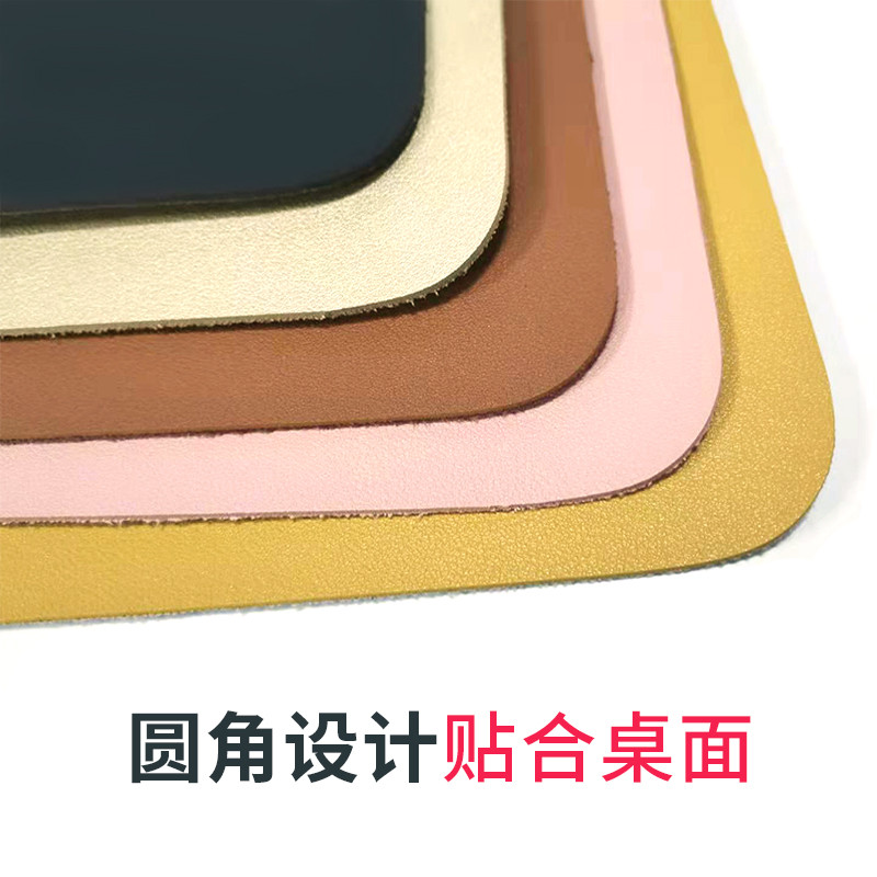 皮质书房书桌垫大号鼠标垫学生桌布防水餐垫商务办公室在桌布定制_477