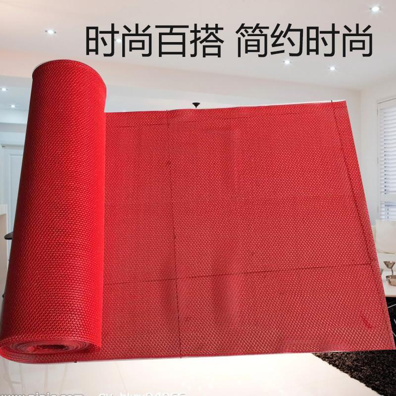 PVC垫厕所防滑垫塑料隔水垫卫生间防水垫浴室防滑地垫！_551 120*1米（加厚款） 红色