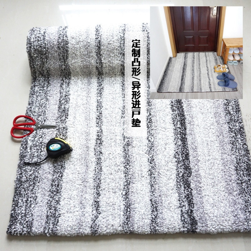 定制进地垫垫厅卫浴厕所口卫生间脚垫吸水浴室防滑垫地毯_3 约50*80cm 渐变灰定制专拍灰色