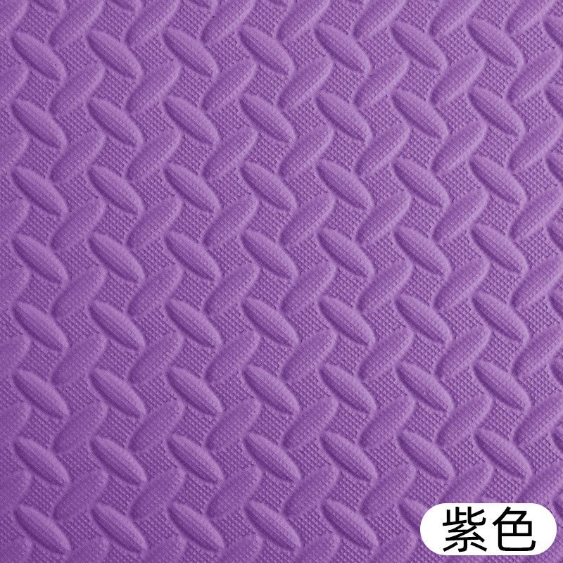 拼接地毯家用泡沫地垫拼图爬行垫可坐地垫坐垫加厚床边防摔地板垫_57 60X60X2.5cm（4片送8条边） 紫色