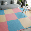 拼接地毯家用泡沫地垫拼图爬行垫可坐地垫坐垫加厚床边防摔地板垫_57 60X60X1.2cm（8片送16条边） 紫色