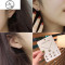 韩国简约气质项链女潮网红耳钉耳环套装少女心小众设计锁骨链组合_1 7#笑脸音符（七件套）