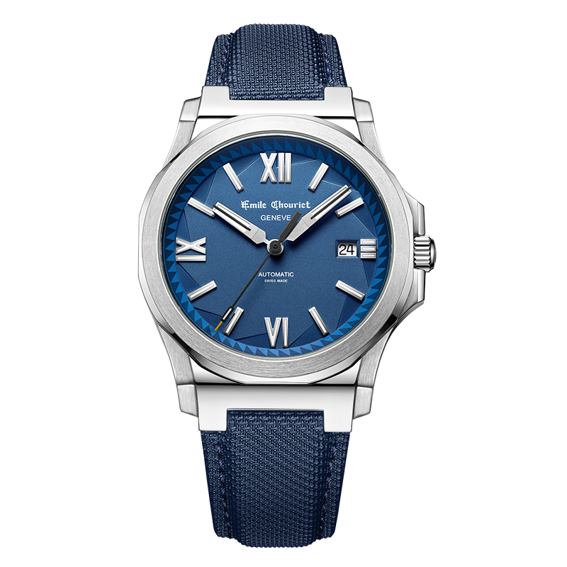 艾米龙(emile chouriet)手表挑战者系列冰峰pu表带机械男表08.1170.g.
