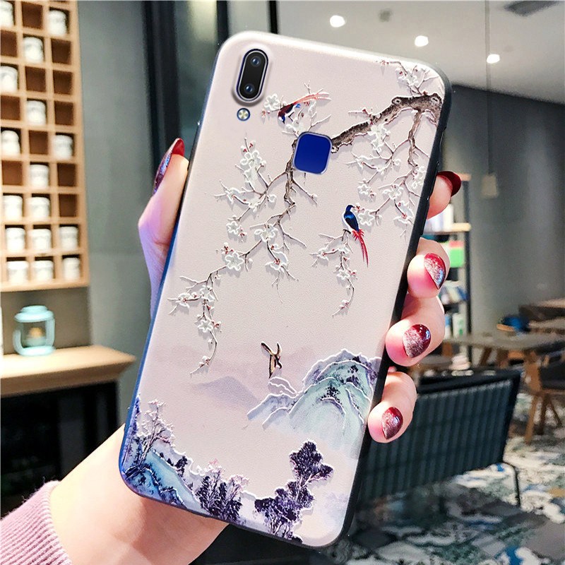 vivos1u1z1青春版手机壳浮中国风小鸟文艺范情侣S1简约U1可爱U1全包边Z1防_282 U1【喜上枝头】