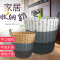 VIERUODIS【10色大号】脏衣服收纳篮塑料藤编家用洗衣筐玩具收纳桶编织衣篓 单耳小号菜篮扁状（颜色随机发）