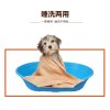 宠物猫狗窝产房树脂塑料狗窝防水防咬四季通用可拆洗斗牛泰迪狗床 大号底部长71宽46cm 蓝色带凉席