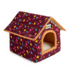 宠物室内别墅狗屋狗舍猫房子冬季保暖狗狗的窝可拆洗冬屋法斗_1 M码-【十斤以内宠物】 紫色