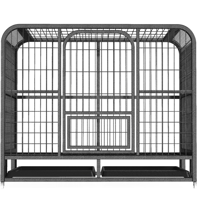 中大型犬金毛拉布拉多室内室外宠物狗笼子带厕所狗围栏小型犬 【升级方管款-带天窗带托盘】1265*760*950mm（1
