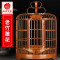 生头画眉鸟笼竹精品全套配件贵州手工刻老竹八哥鸟笼子竹制大号_2 福禄寿笼30cm标准版（全套）