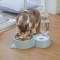 狗盆狗碗猫碗双碗自动饮水食盆狗狗碗猫咪水碗防打翻饭盆宠物用品_5 自动续水双碗（通用） 御纳户蓝